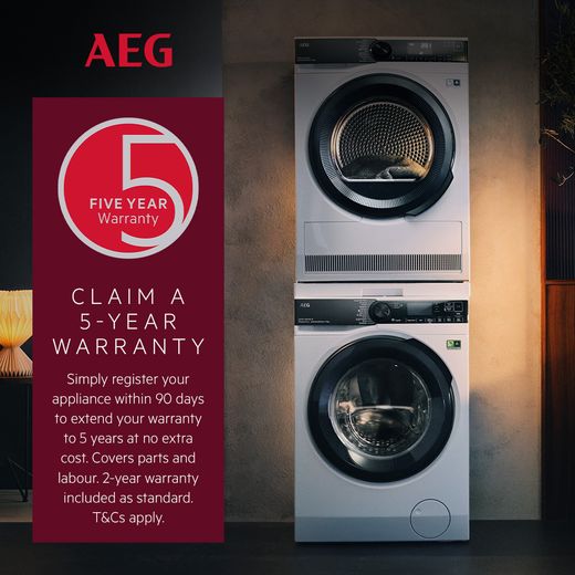AEG ProSense® Technology LFR61844B 8kg Washing Machine with 1400 rpm - White - Warranty
